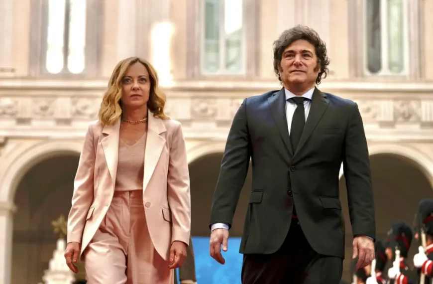 Milei junto a Meloni